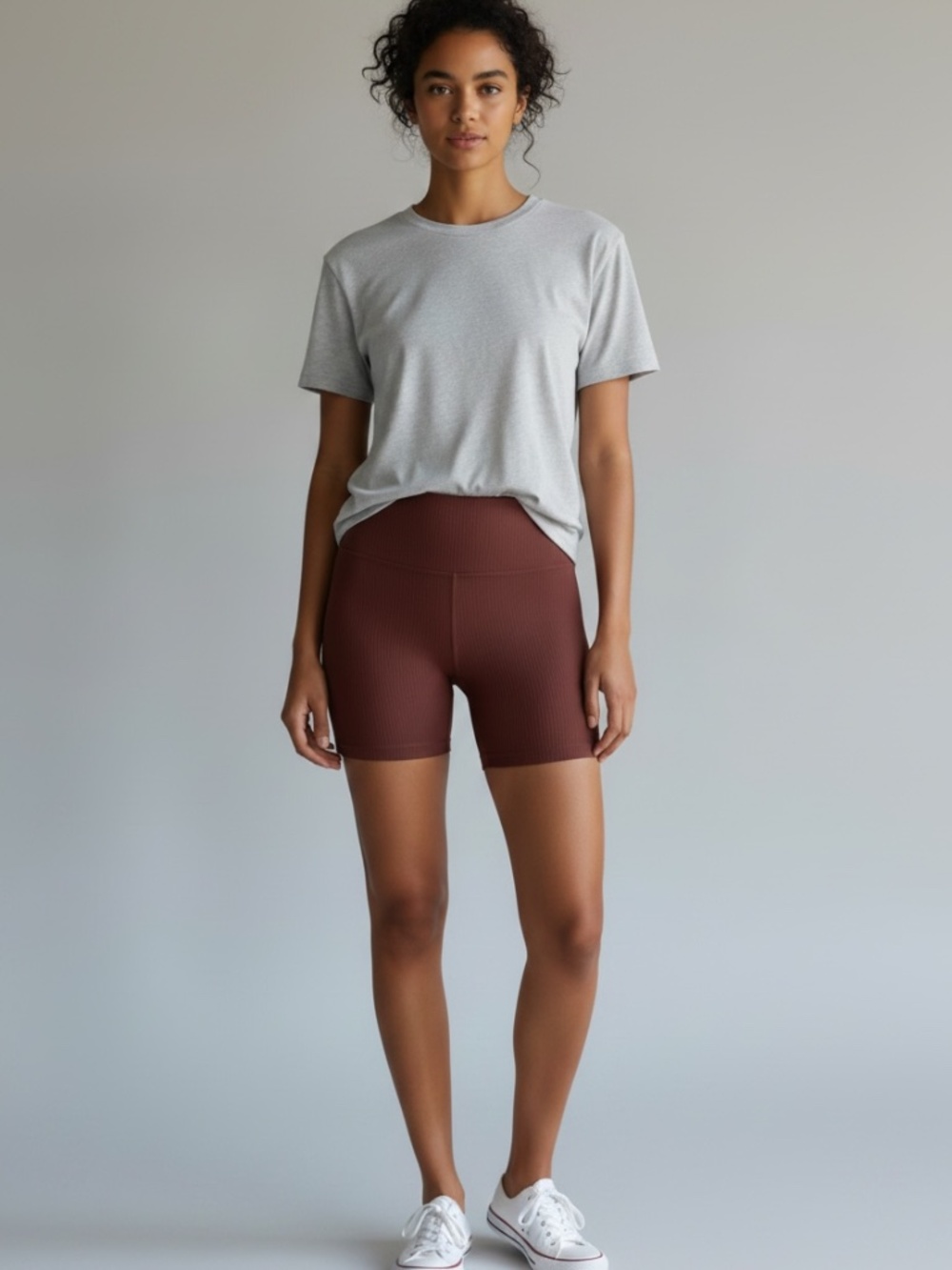 WILO The Label Athletic Mahogany Ribbed Bike Shorts (L)
